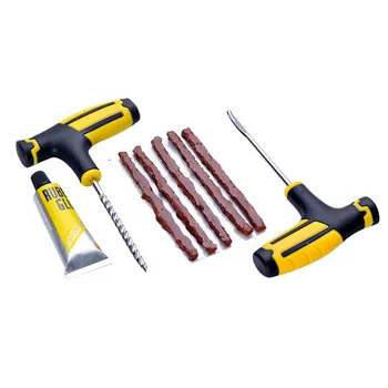 

8PC Bicycle glue-free tire patch Round with file/needle tool high quality Rubber urgent Tire repair tools Light weight thin