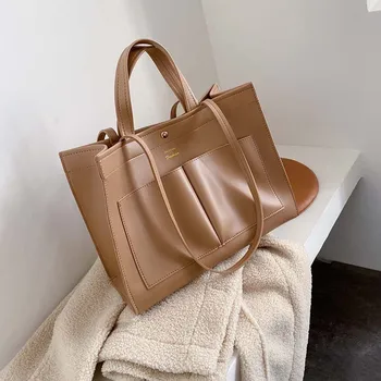 

Bags for women Women's bags Large handbag women's bag 2019 new Korean version retro Shoulder Messenger Bag simple Tote Bag