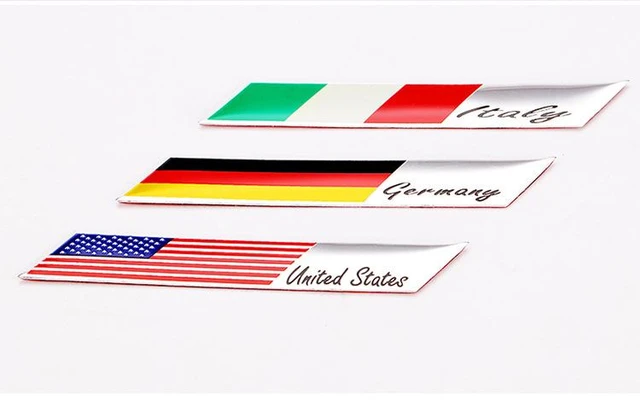 3d aluminium auto auto emblem deutschland deutsche flagge logo gitter  abzeichen aufkleber aufkleber - AliExpress