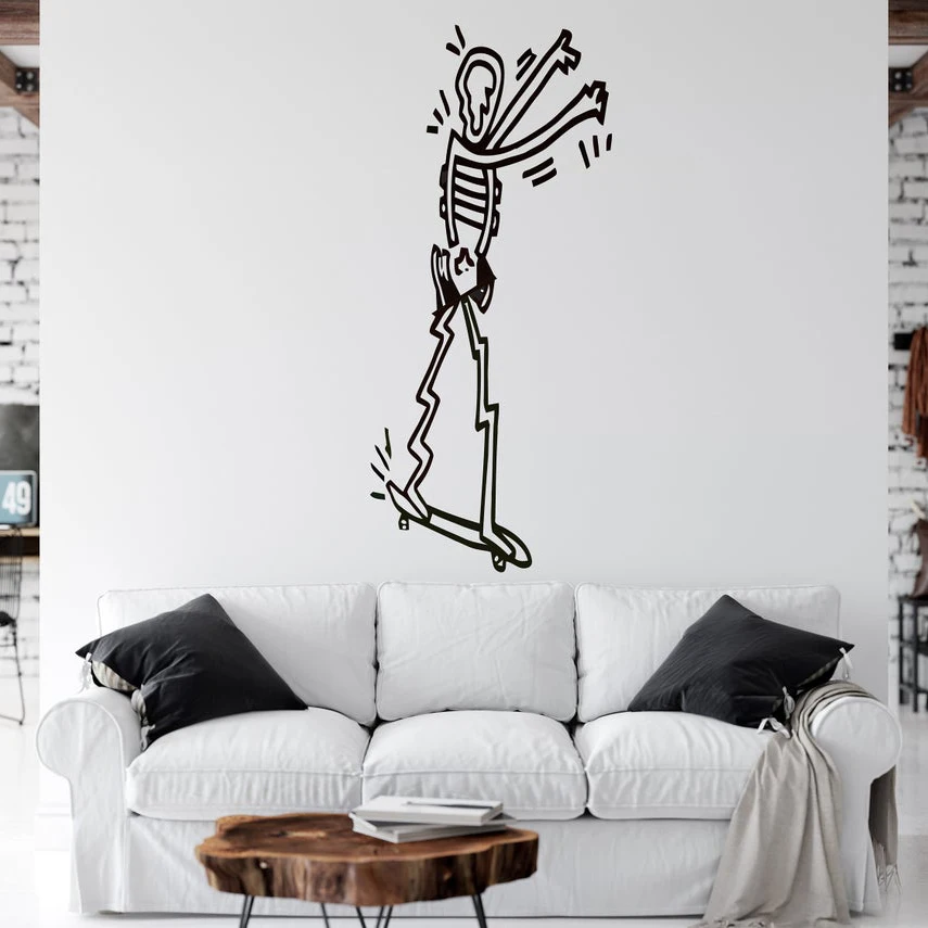 

Skateboard Wall Decal SKATEBOARDER Skate Wall Art Stickers Vinyl Skateboard Wall Stickers Kids Room Removable Home Decor C458