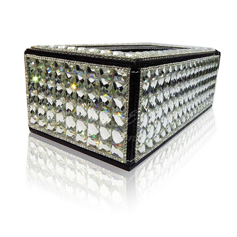 Прямоугольная коробка для салфеток декоративный держатель готовые Bling Хрустальные коробки для салфеток в автомобиле и дома