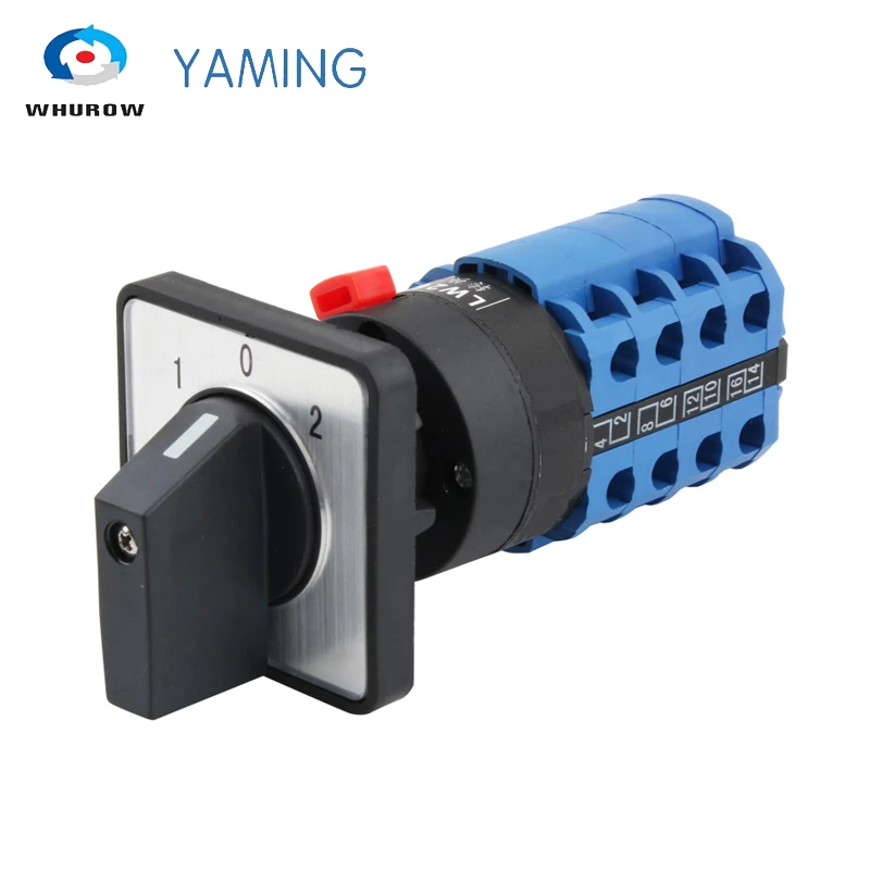 

LW26-20/4 Single Hole With Panel Installation Changover Three Positions 4-section Dual Power Forward Reverse Rotary Cam Switch