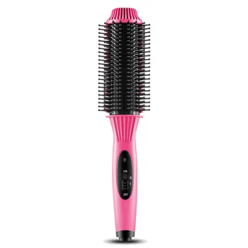 

2 in 1 Multifunctional Hair Styling Brush Electric Ceramic Hair Straightener Curler Brush Salon Styling Tool with Adapter