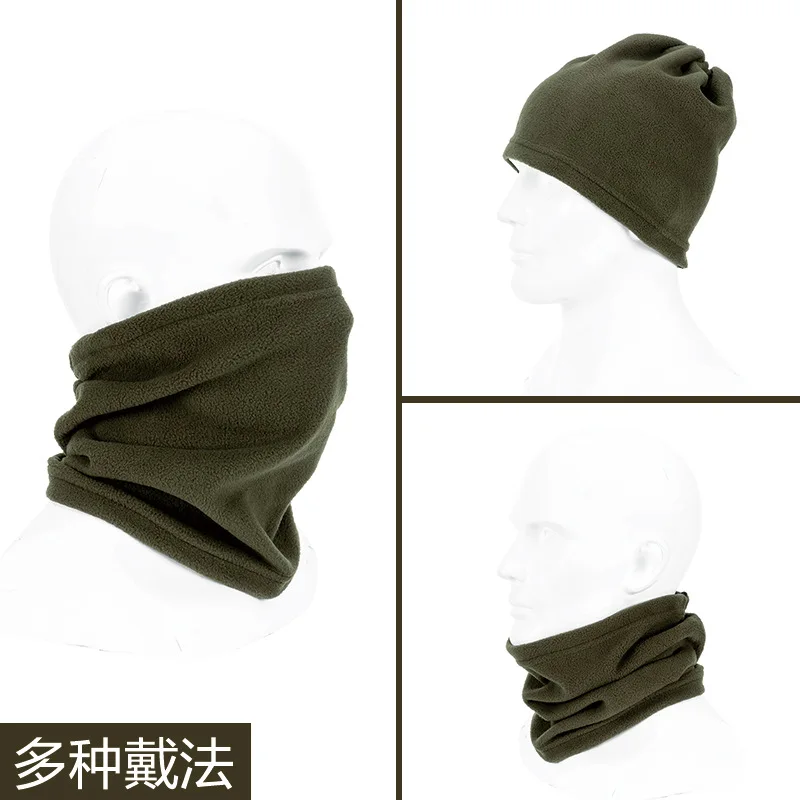 1 шт. походный шарф, маска для лица для кемпинга, велосипедная флисовая уличная Балаклава, снуд, теплые гетры для шеи, маска для лица, головной убор - Цвет: 1Pc ArmyGreen