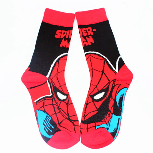Disney anime socks Avengers Marvel cartoon figure Iron Man Captain America Hulk Thor casual high socks xxx boys and girls socks 15
