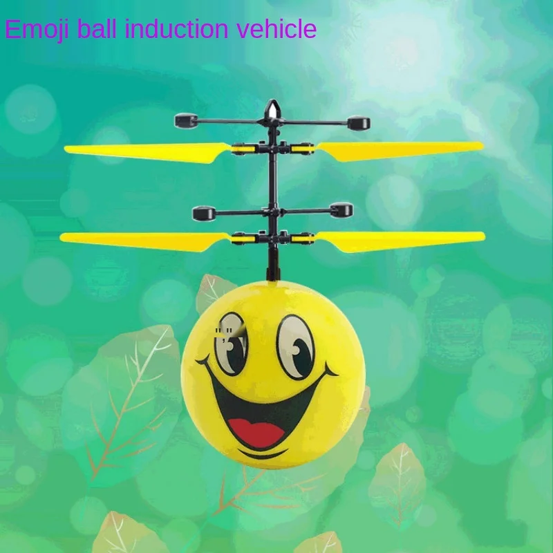 

Children's Drone Remote Control Suspension Expression Induction Ball Airplane LED Colorful Lights USB Charging Quadcopter