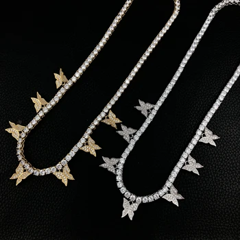 

Butterfly Charm single row TENNIS NECKLACE women's jewelry