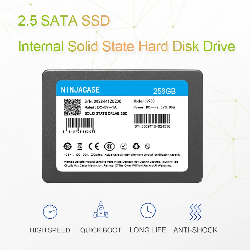 SSD накопитель NINJACASE 32 ГБ 60 Гб 240 120 480 960 ТБ 2 5 жесткий диск твердотельные диски