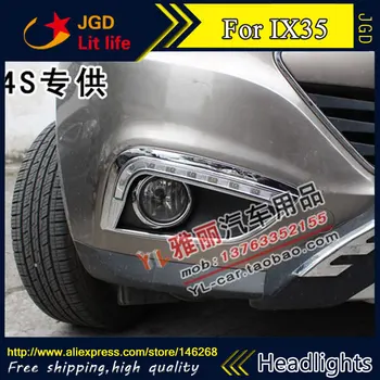 

Free shipping ! 12V 6000k LED DRL Daytime running light for Hyundai IX35 DRL 2009-2013 fog lamp frame Fog light Car styling