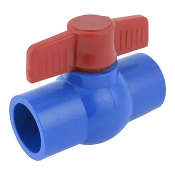 

Slip Full Port Red Handle Lever U-PVC Ball Valve Blue