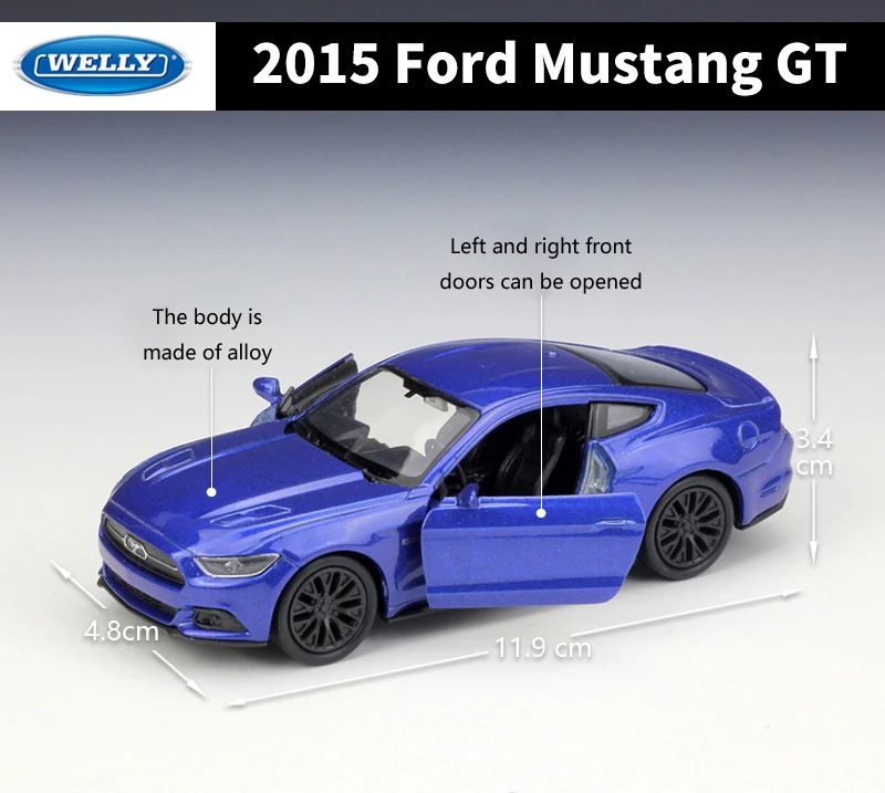 WELLY литой 1:36 металлический автомобиль 2015 Ford Mustang GT спортивный модель автомобиля