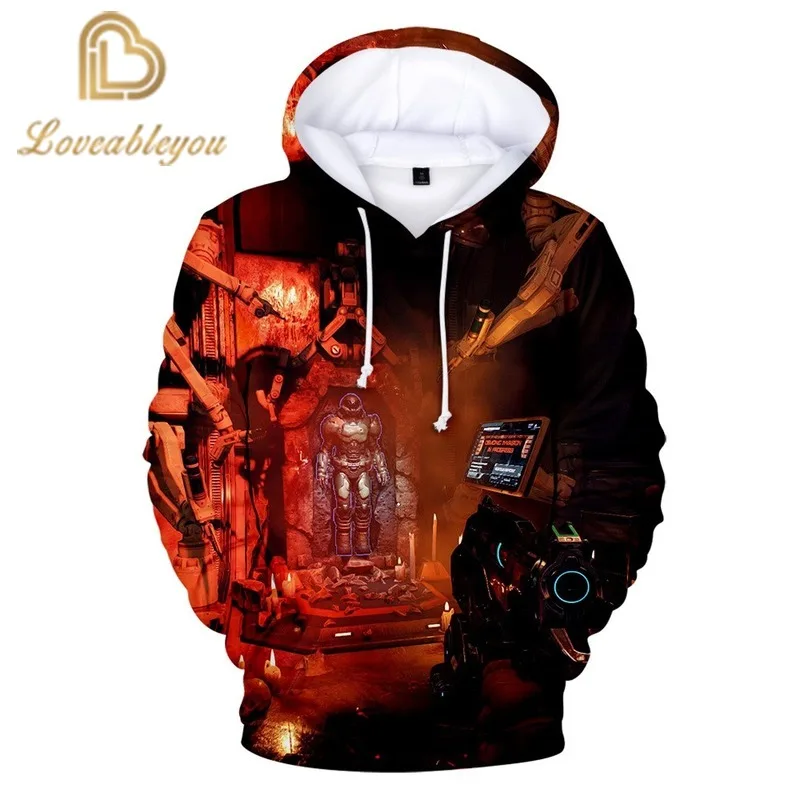 

New 3D Print Doom Eternal Hoodies Sweatshirts 2020 Hoodie 3d Long Sleeve Men and Women Outwear Casual Children Top