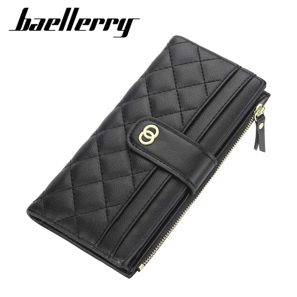 2022 Large Women Wallets Hollow Out Long Wallet Fashion Top Quality PU  Leather Card Holder Female Purse Zipper Wallet For Women