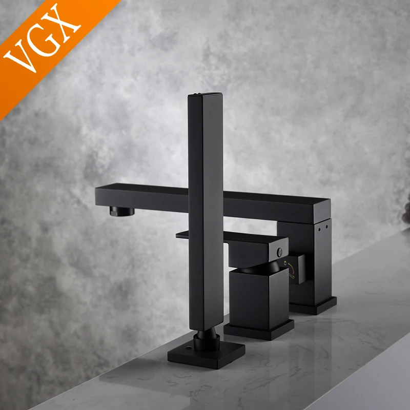 VGX Bathtub Faucet with Handheld Shower Bathroom Shower Faucet Single Handle Bath Mixer Brass Bath Shower System Set Mixer Tap 3