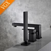 VGX Bathtub Faucet with Handheld Shower Bathroom Shower Faucet Single Handle Bath Mixer Brass Bath Shower System Set Mixer Tap 3