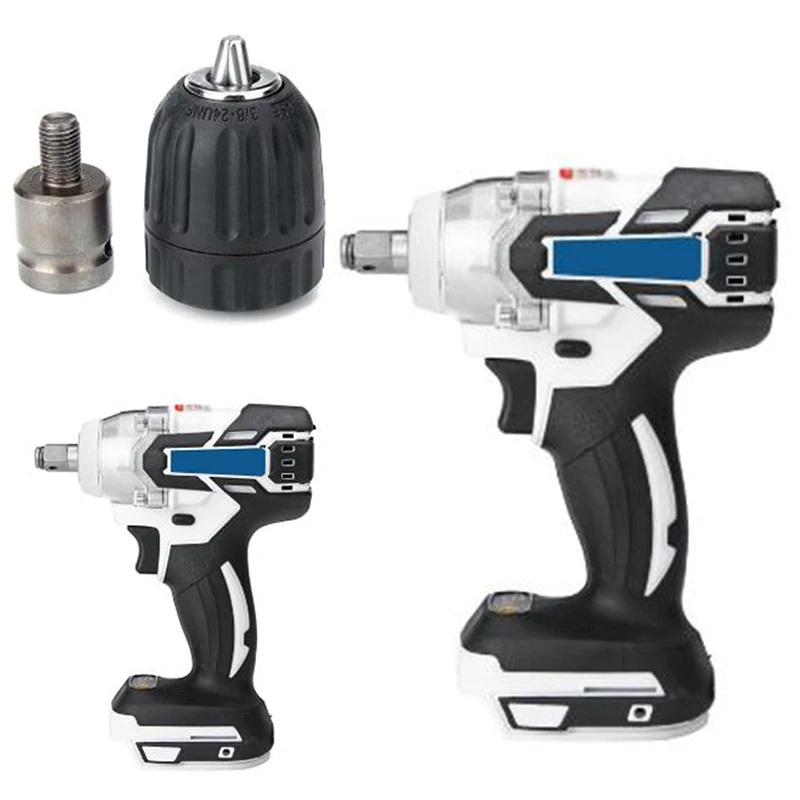 

1280W Brushless Electric Hammer Cordless Drill 240-520NM Adjustable 0~3600 RPM Torque Impact Wrench Drill No charger&battery