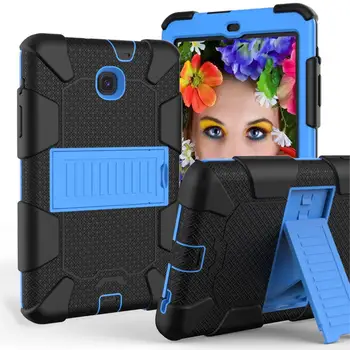 

3 in 1 Heavy Duty Armor Case For Samsung Galaxy Tab A 8.0 2018 T387 T387V Tablet Kids Safe Rubber Hard Stand Cover Shockproof
