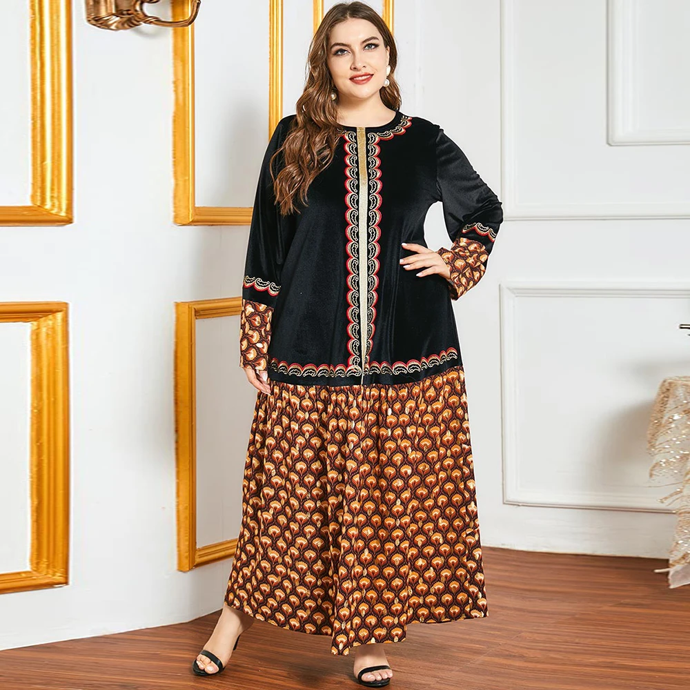 

Kaftan Dubai Abaya Turkey Hijab Muslim Dress Caftan Islam Plus Size Clothing Maxi Dresses Abayas For Women Robe Femme Vestidos