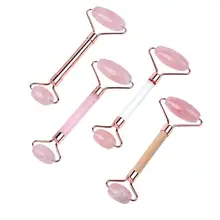 Натуральный массажный ролик для лица с двумя головками для лица, Нефритовый ролик для лифтинга рук, расслабления кожи тела, для похудения, красота, забота о здоровье