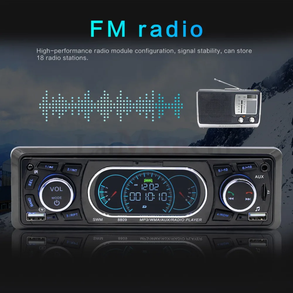 Электрон 1din музыкальный автомобильный радиоприемник Универсальный 1 DIN 12 В FM MP3 Bluetooth Авторадио Hands-free вызов авто динамик In-dash стерео