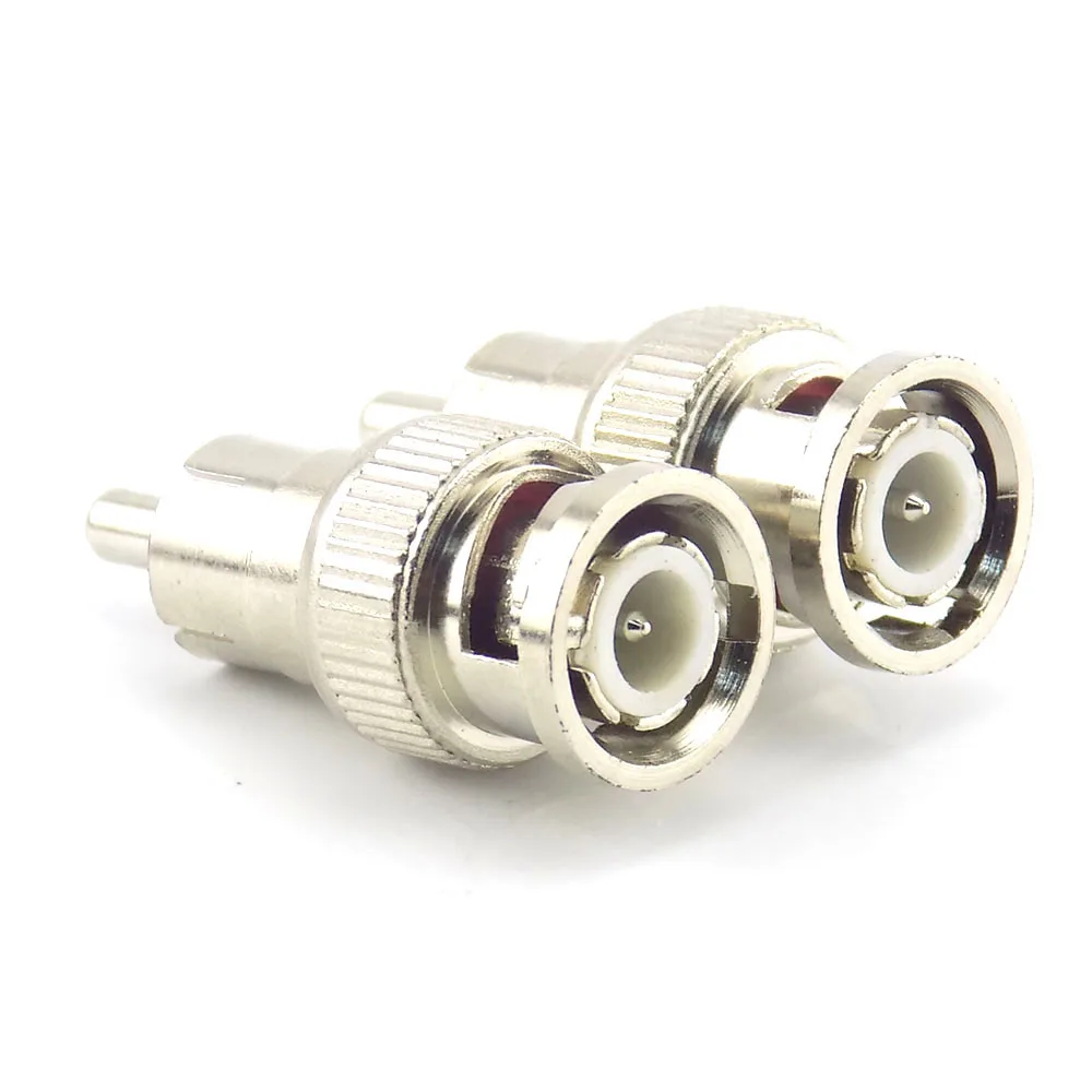 5pcs BNC Male to RCA male Adapter connector plug for CCTV Surveillance ip Camera video balun poe splitter Security System H10