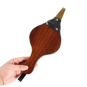 

1pc Traditional Bellows Dark Brown Fireplace Blower Stove Fire Handmade Fan BBQ Outdoor Cooking Tools