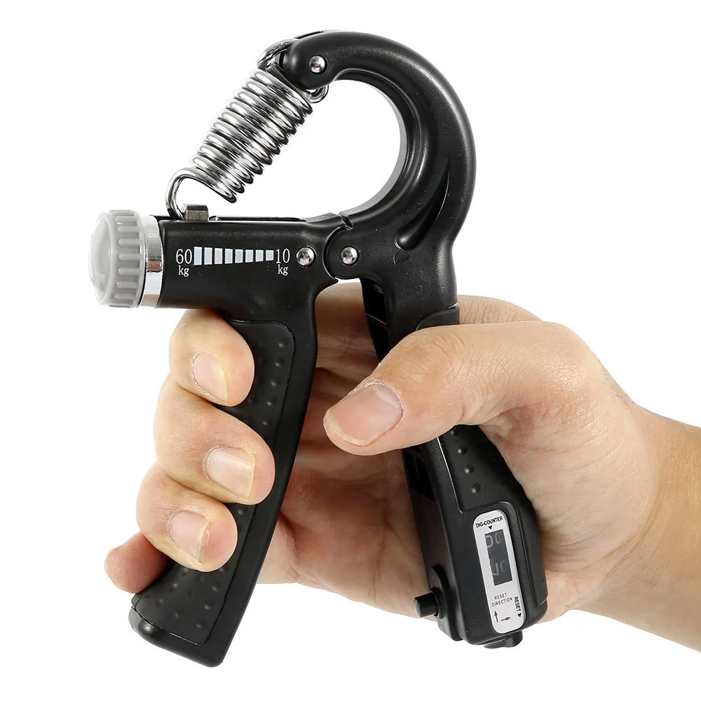 

R-Shape Adjustable Countable Hand Grip Fitness Equip Exercise Strength For Muscle Gripper Spring Finger Pinch Carpal Expander
