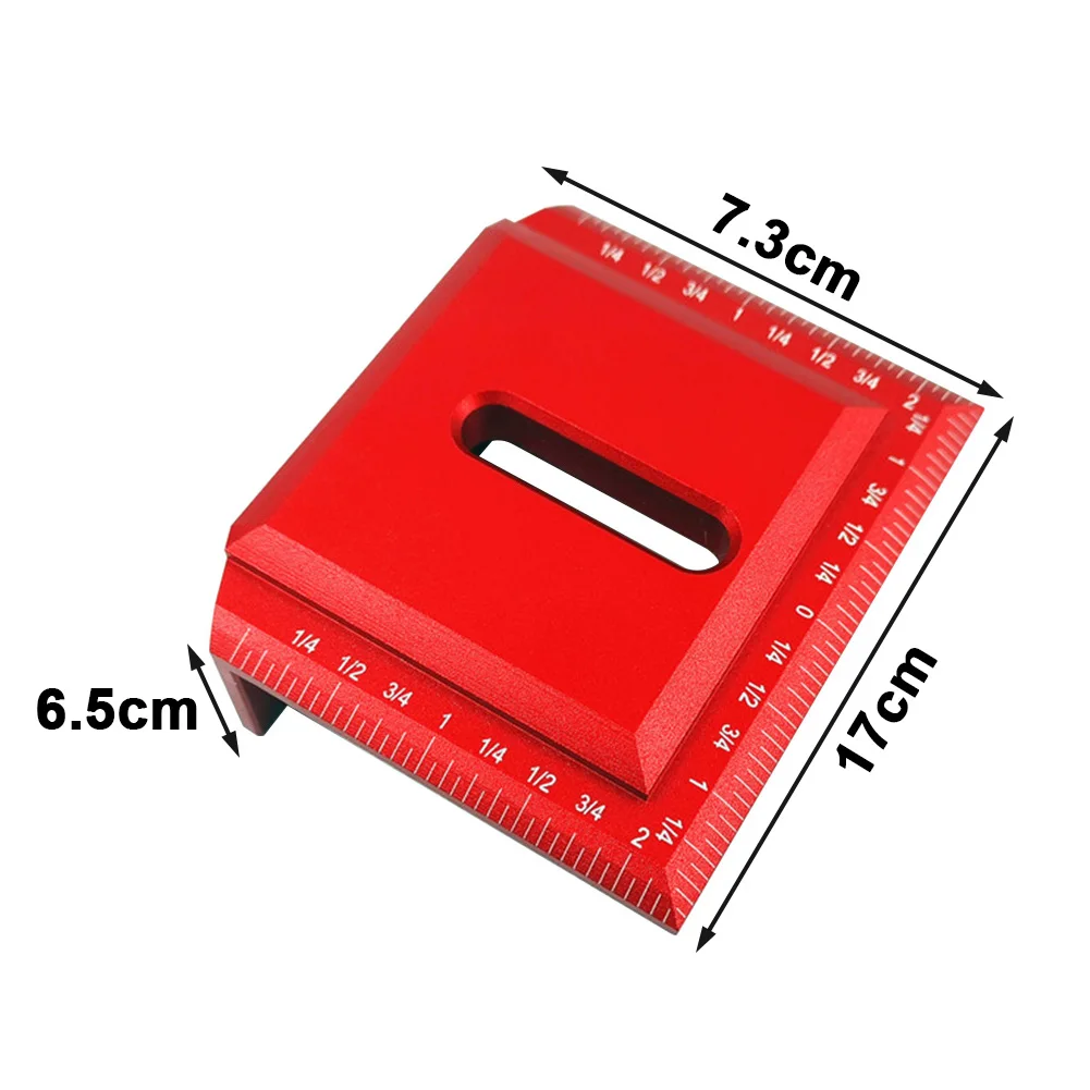 Ruler Miter Gauge DIY Tool Aluminum Alloy Saddle Square Multifunction Anti Oxidation Woodworking 45 90 Degree Scriber Layout