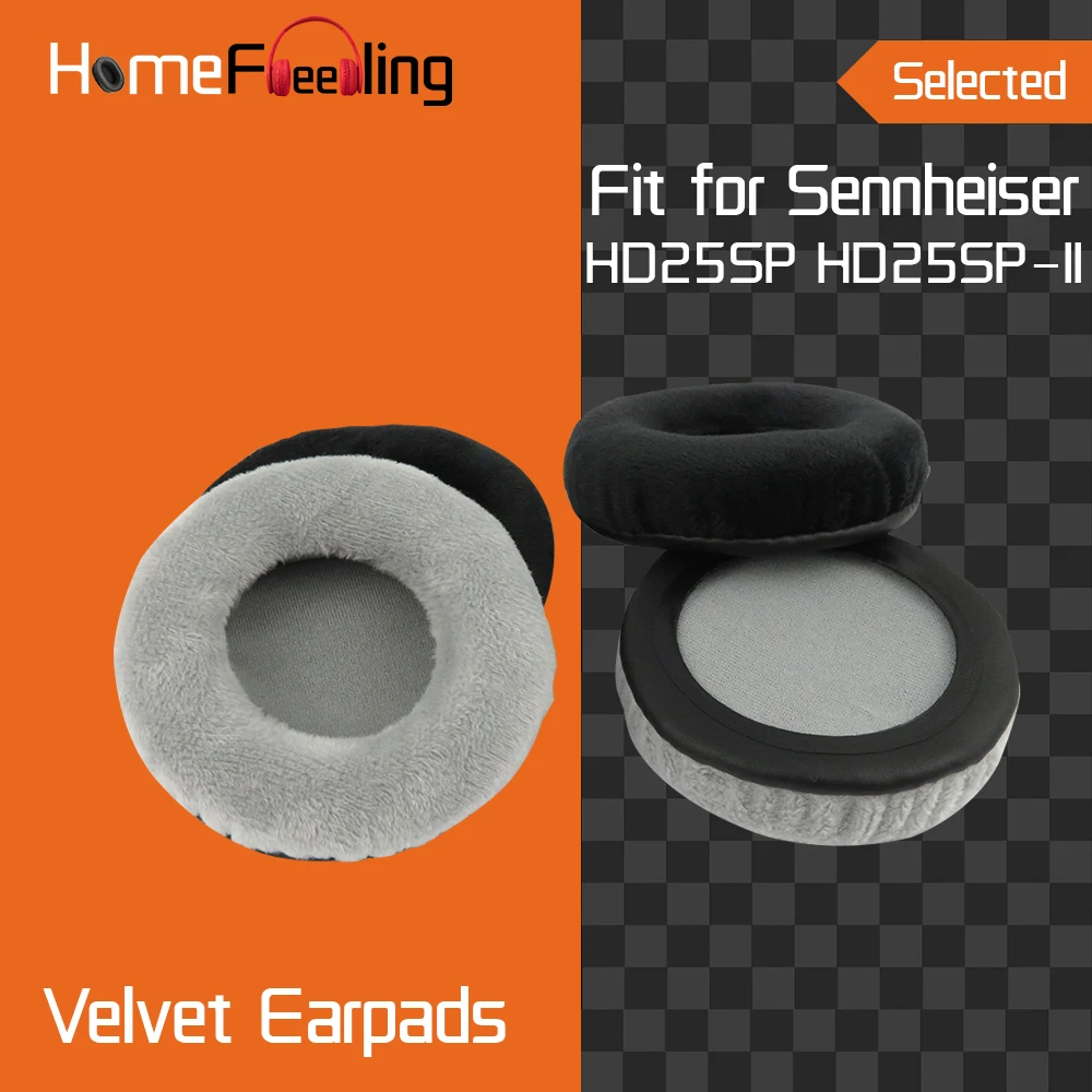 Homefeeling Earpads for Sennheiser HD25SP HD25SP II Headphones Earpad Cushions Covers Velvet Ear Pad Replacement