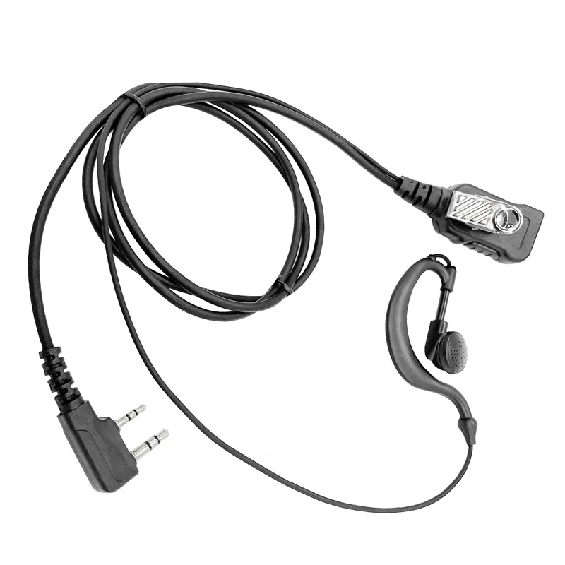 G Shape Earpiece Headset with PTT Mic, Compatible with Baofeng UV-5R, BF-888S, BF-F8HP, BF-F9, UV-82, UV-82HP, UV-82C, TK-2107