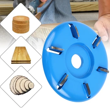 

(Ship from UK) Yonntech 6 Tooth Wood Carving Plane Disc Tool Milling Cutter Attachment For 16mm Angle Grinder Woodworking