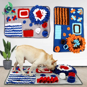 

Pet Dog Puzzle Toys Slow Feeding Food Mat Training Foraging Sniffing Mat Funny Cat Toys Snuffelmat Feeder Soft Pad 74*50cm