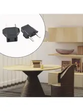  10pc 4MM US Jack to EU Plug Outlet Travel Charger Power Socket Adapter USA to Europe European Regulation Charging Converter Plug 