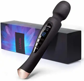 

Luvkis Multi Patterns Hand-held Cordless Wand Massager with 12 Speed USB Recharg