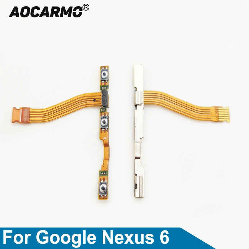 

Aocarmo For Motorola Moto Google Nexus 6 XT1100 XT1103 Power On/Off Volume Up/Down Button Flex Cable Replacement Parts