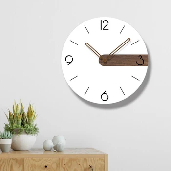 

Nordic minimalist wall clock simple living room wall clock creative reloj pared madera modern design home decoration DD50WC