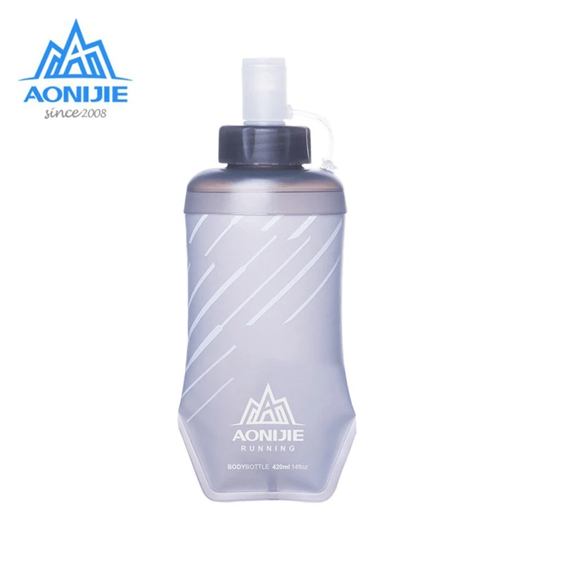 

AONIJIE 420ml Soft Flask TPU Hydration Water Bottle BPA Free Sports Cups For Outdoor Camping Trail Running Marathon Jogging SD23