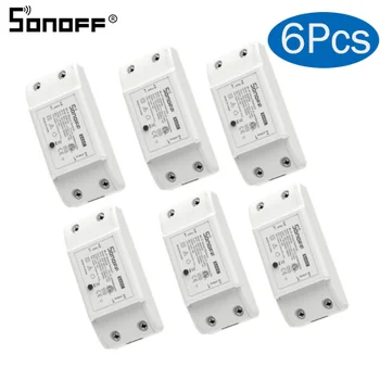 

6Pcs New Version Sonoff Basic Ewelink APP Wireless WiFi Switch Smart Home Automation Module Alexa Google Home Voice Switches