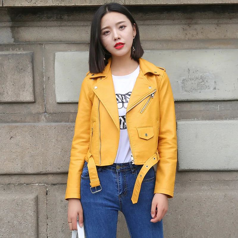 Faux Leather Coat Outwear 