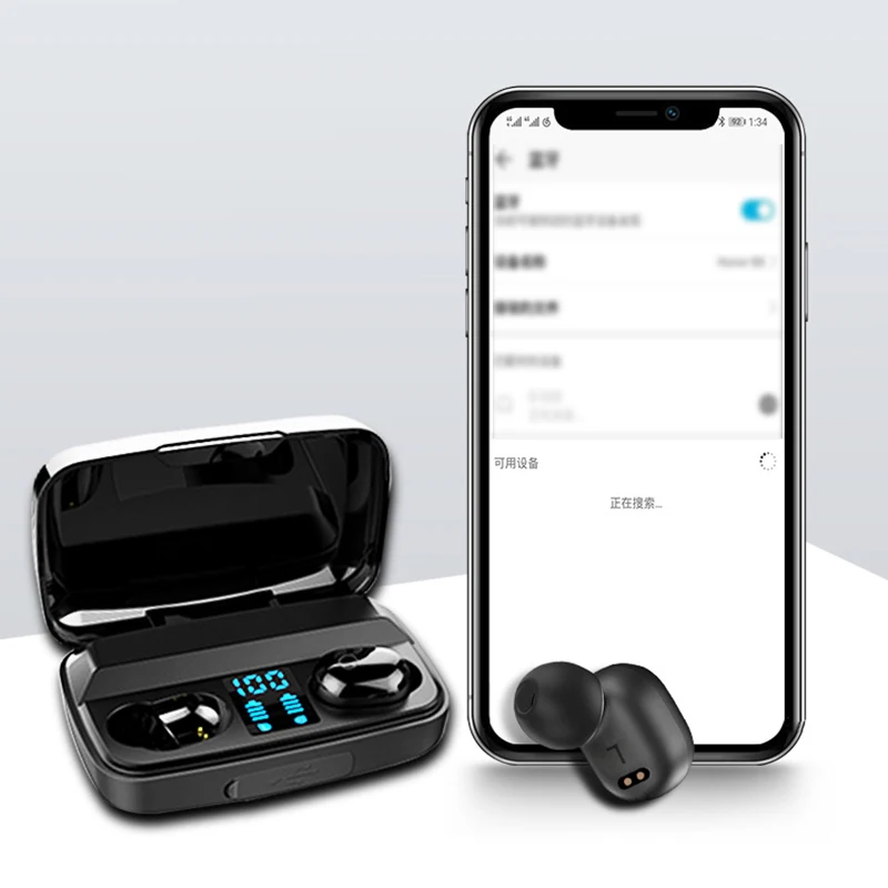 G5 TWS Contact Control Earbuds Wireless Stereo Sound Earphones Bluetooth 5.0 Sports Headset for iPhone Xiaomi