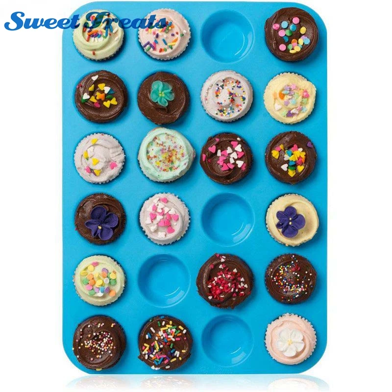 Силиконовая мини форма для выпечки 24 кекса|mini muffin|silicone moldcup mold |