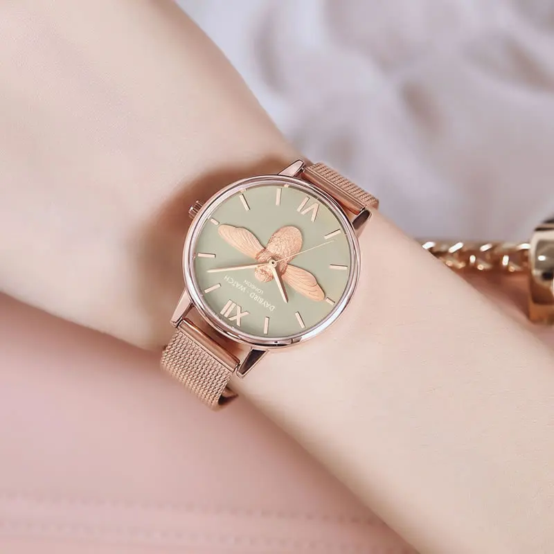 

Small Bee OB Light Luxury France Non-mainstream Watch Women's Shaking Voice Network Red Celebrity Style Fashion Simple WOMEN'S W