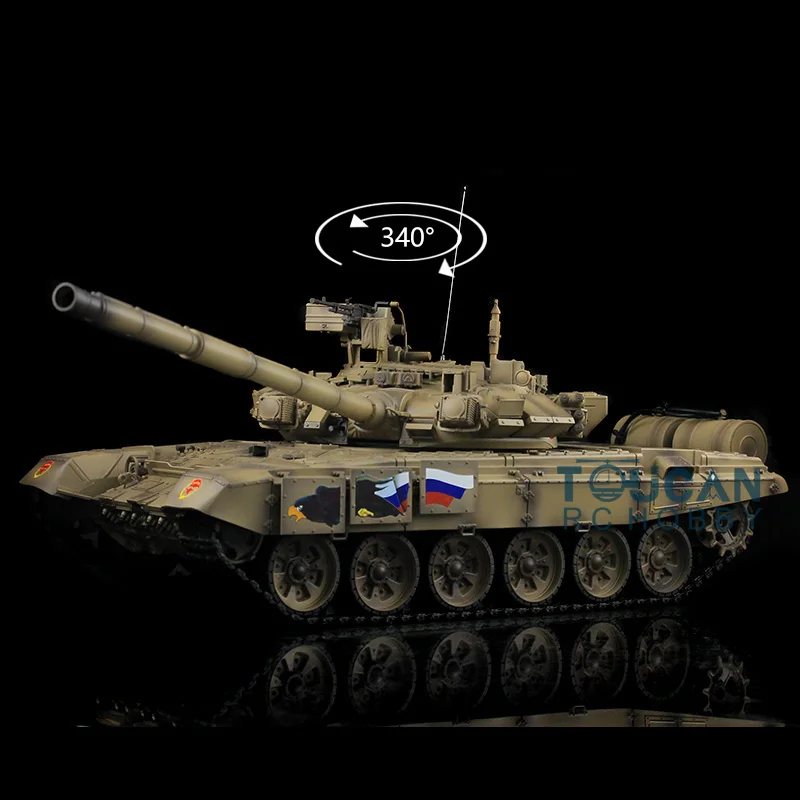 2 4 Ghz Henglong 1/16 желтый TK 6 0 S Пластиковая версия Россия T90 RTR RC Танк 3938 модель