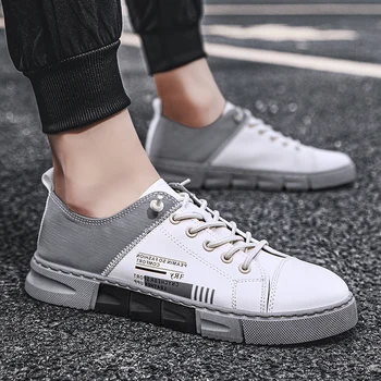 

New Arrival Men White Flat Shoes Lace-up Comfortable Sneaker for male tenis masculino adulto Top Quality Men Casual Shoes