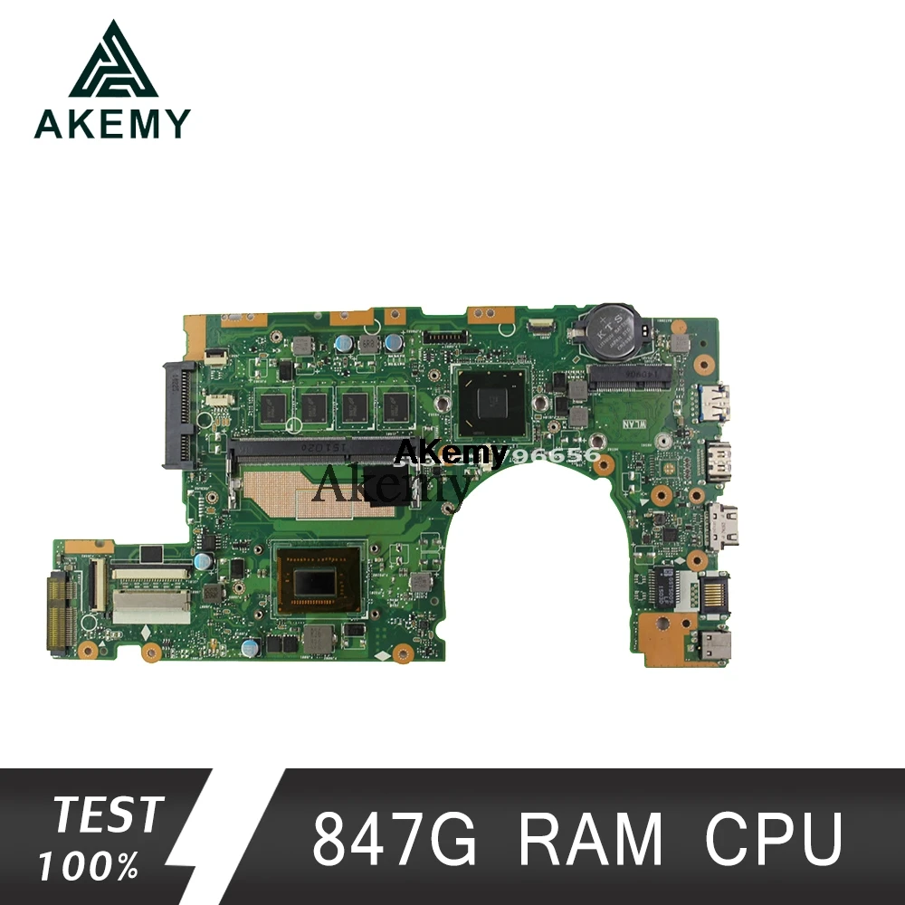 Akemy S400CA Laptop motherboard For Asus S500CA S400C S500C S400 S500 Test original mainboard 4G RAM 847 CPU | Компьютеры и офис