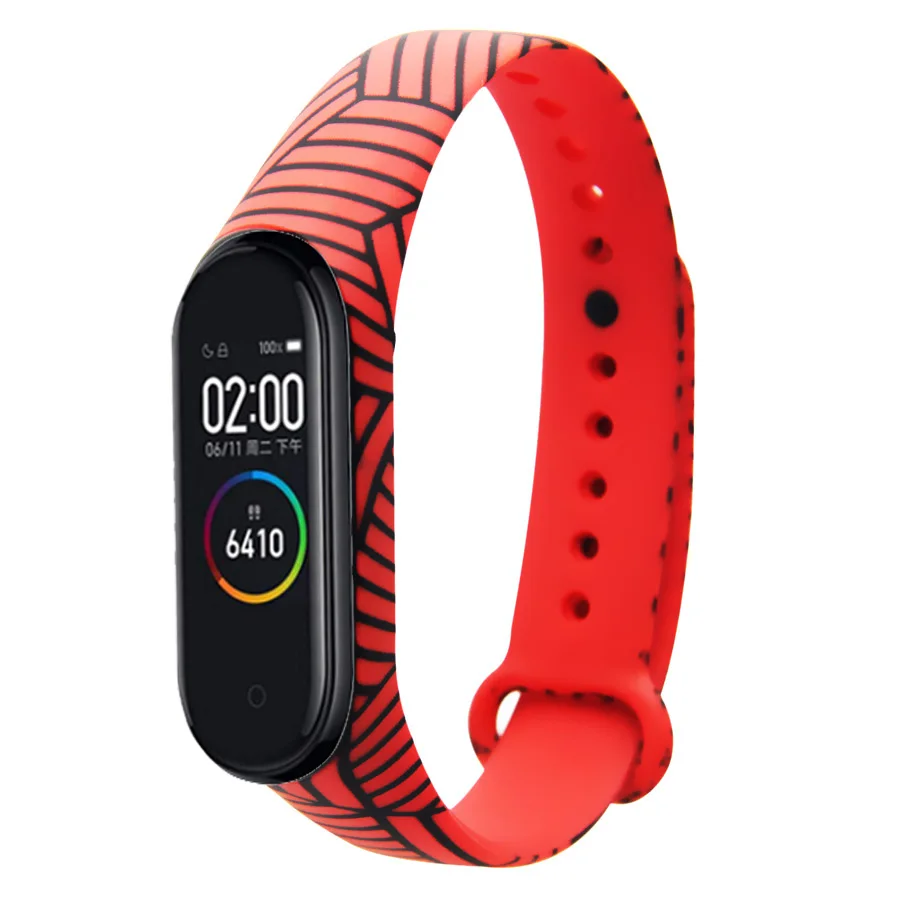 Браслет mi band 4 3 Силиконовый ремешок для печати фотографий браслет mi band 3 4 ремешок correa модный спортивный ремешок для xiaomi mi 4 3 - Цвет: 60702