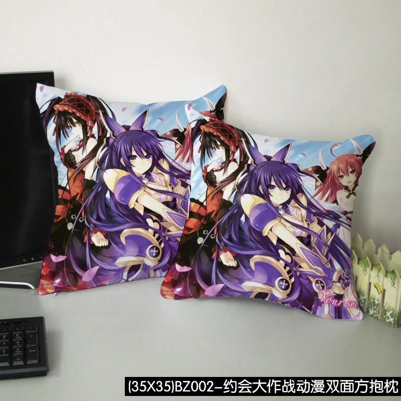Индивидуальный чехол для подушки в стиле аниме «DATE A LIVE» для дома и спальни, декоративный чехол для подушки с рисунком из мультфильма, унисекс