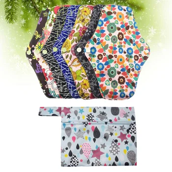 

8Pcs Novel Reusable Safe Sanitary Pads Menstrual Pad for Girls Female