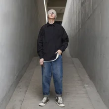 Пуловер с длинными рукавами рубашка мужская весна и осень стиль корейский Стиль шик сплошной цвет универсальный пальто INS тренд мужская рубашка