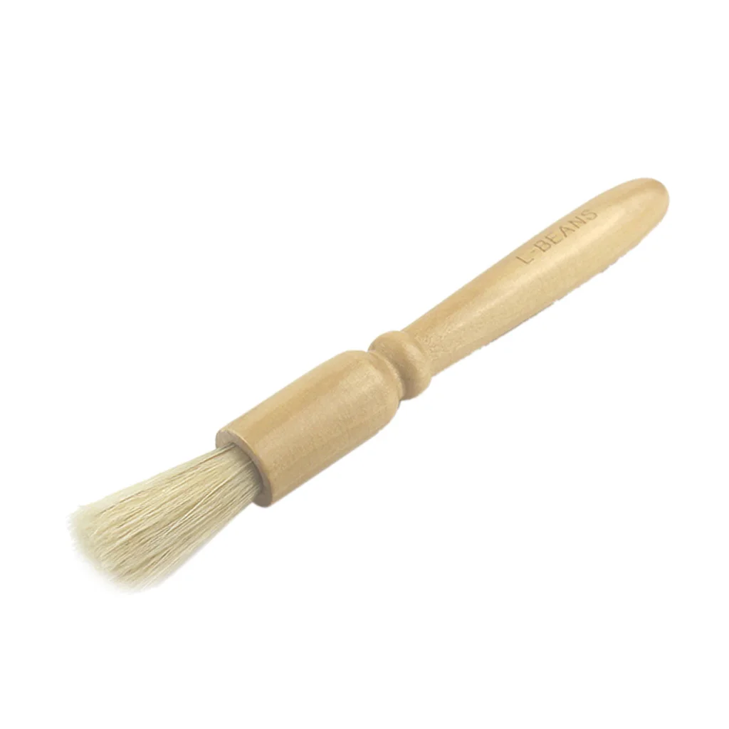 Coffee Grinder Cleaning Brush Wood Handle&Natural Bristles Dusting Tool